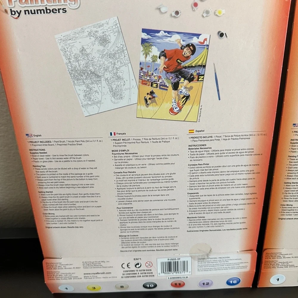 Painting by Numbers Kit Set - Multicolor